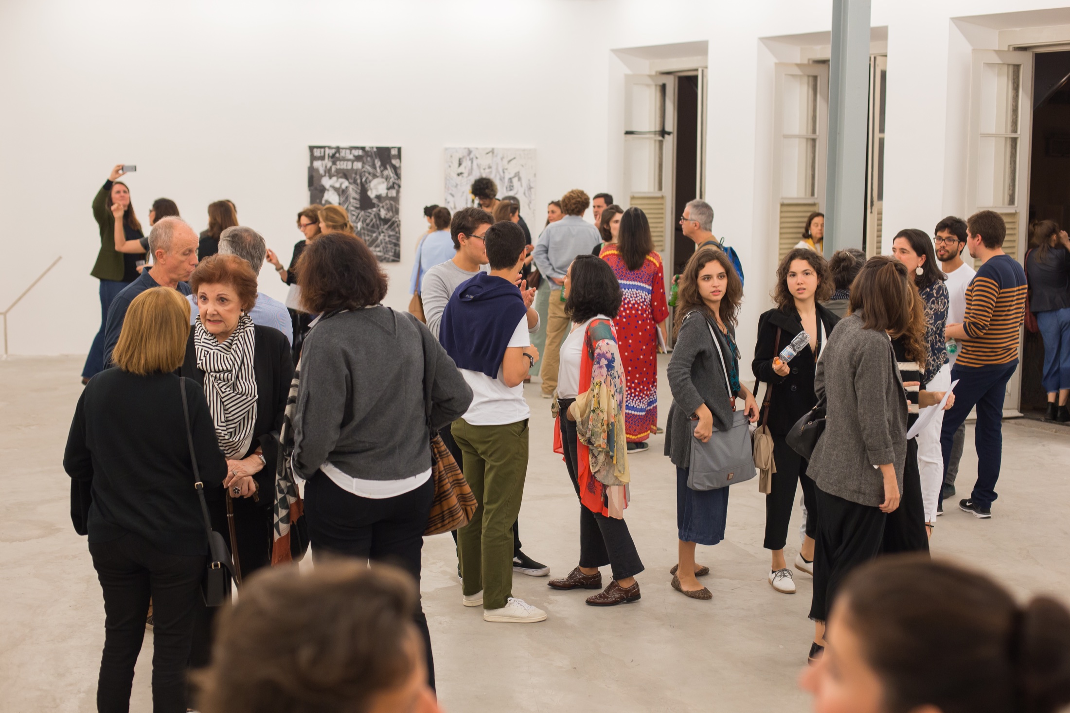 Audience at the Displacement II opening